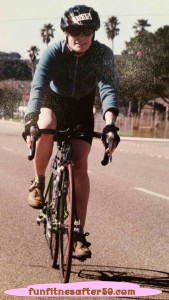 Lori during the Solvang Century in 2000